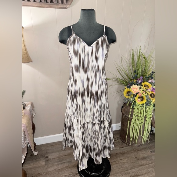 DKNY • V Neck Cotton Maxi Day Dress - Picture 2 of 13